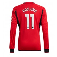 Camisa de time de futebol Manchester United Rasmus Hojlund #11 Replicas 1º Equipamento 2023-24 Manga Comprida